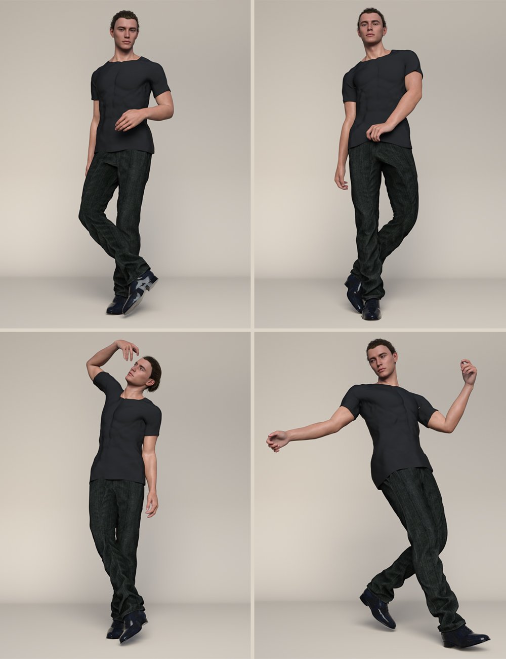 Poster Boy Poses for Genesis 8 and 8.1 Males Daz 3D