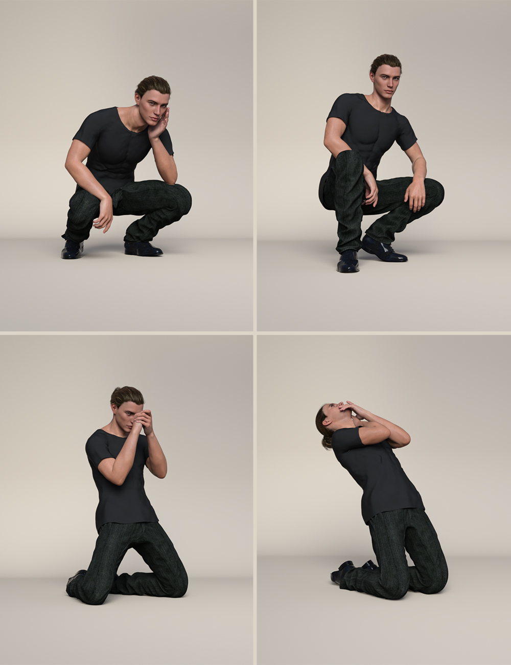 Poster Boy Poses for Genesis 8 and 8.1 Males Daz 3D