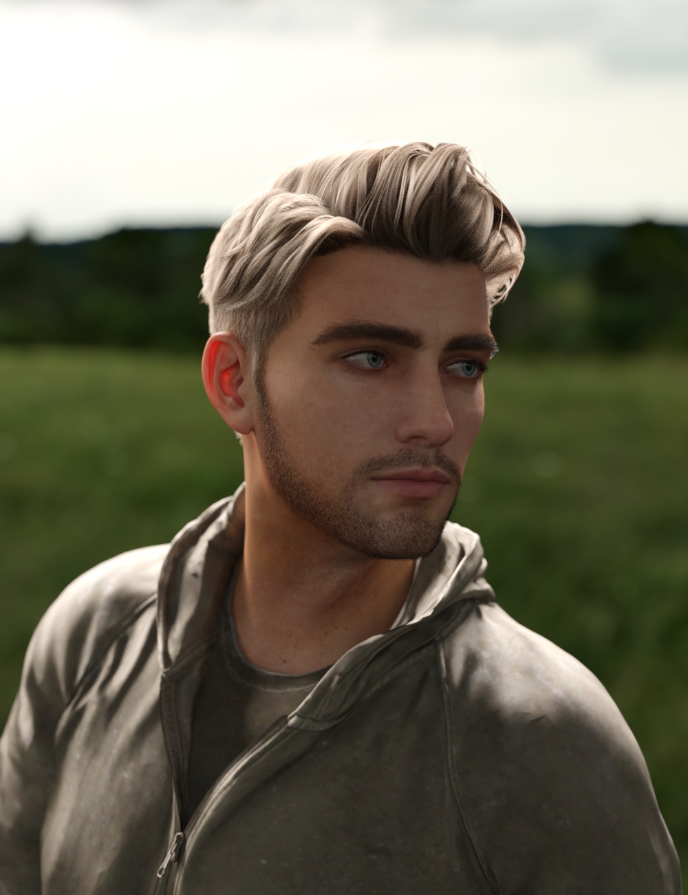 Montreal Flip Hair for Genesis 8 Male and Genesis 9 by: Neftis3D, 3D Models by Daz 3D