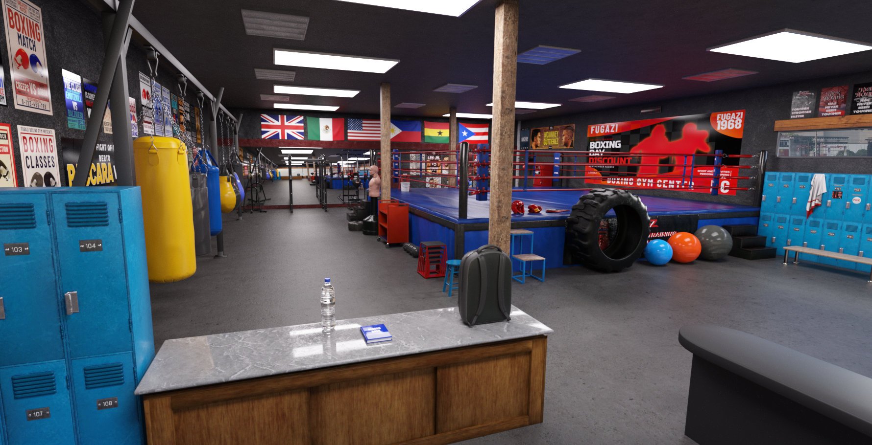 FG Tough Boxing Gym Daz 3D