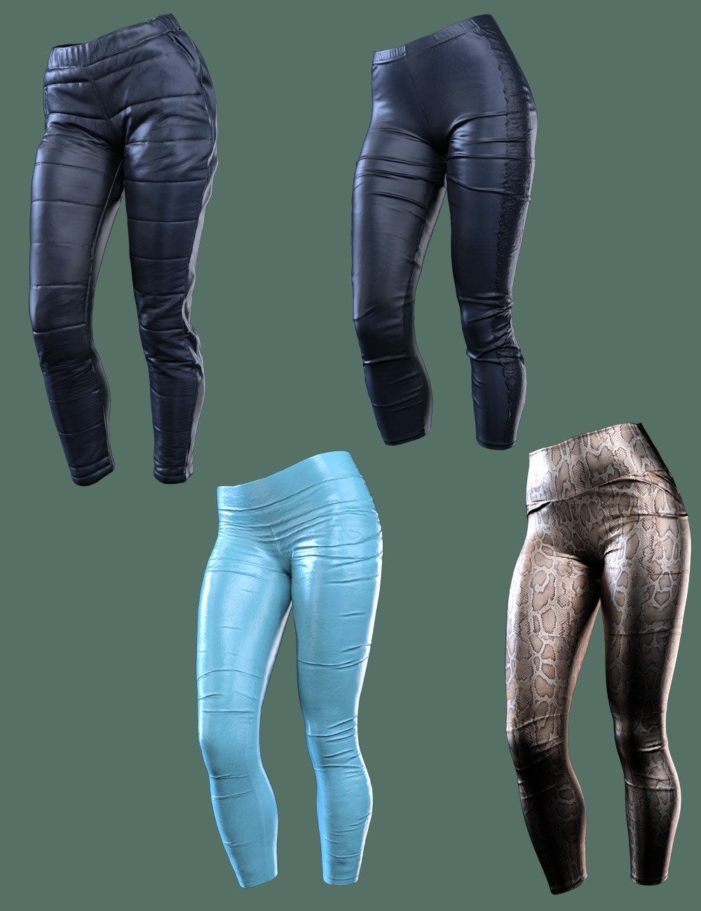 Sexy Textured Leggings for Genesis 8 Females - Daz Content by PH3Dee