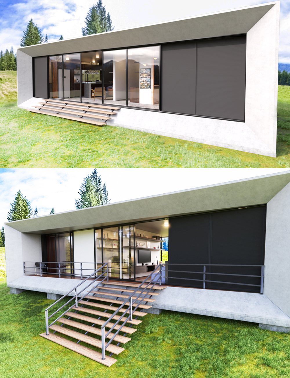Trapezium House by: bituka3d, 3D Models by Daz 3D