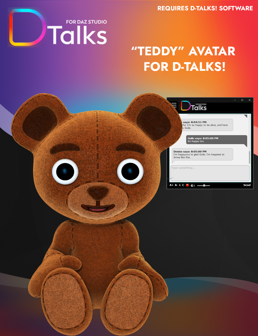 D-Talks! Avatar "Teddy" by: NextOS, 3D Models by Daz 3D
