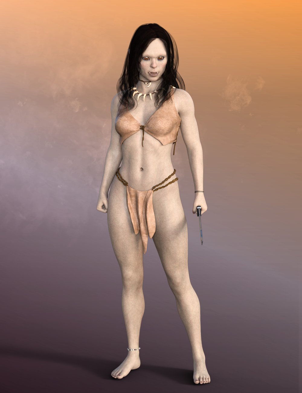 Orc Girl Tzanee for Genesis 8.1 Females by: Aquarius, 3D Models by Daz 3D