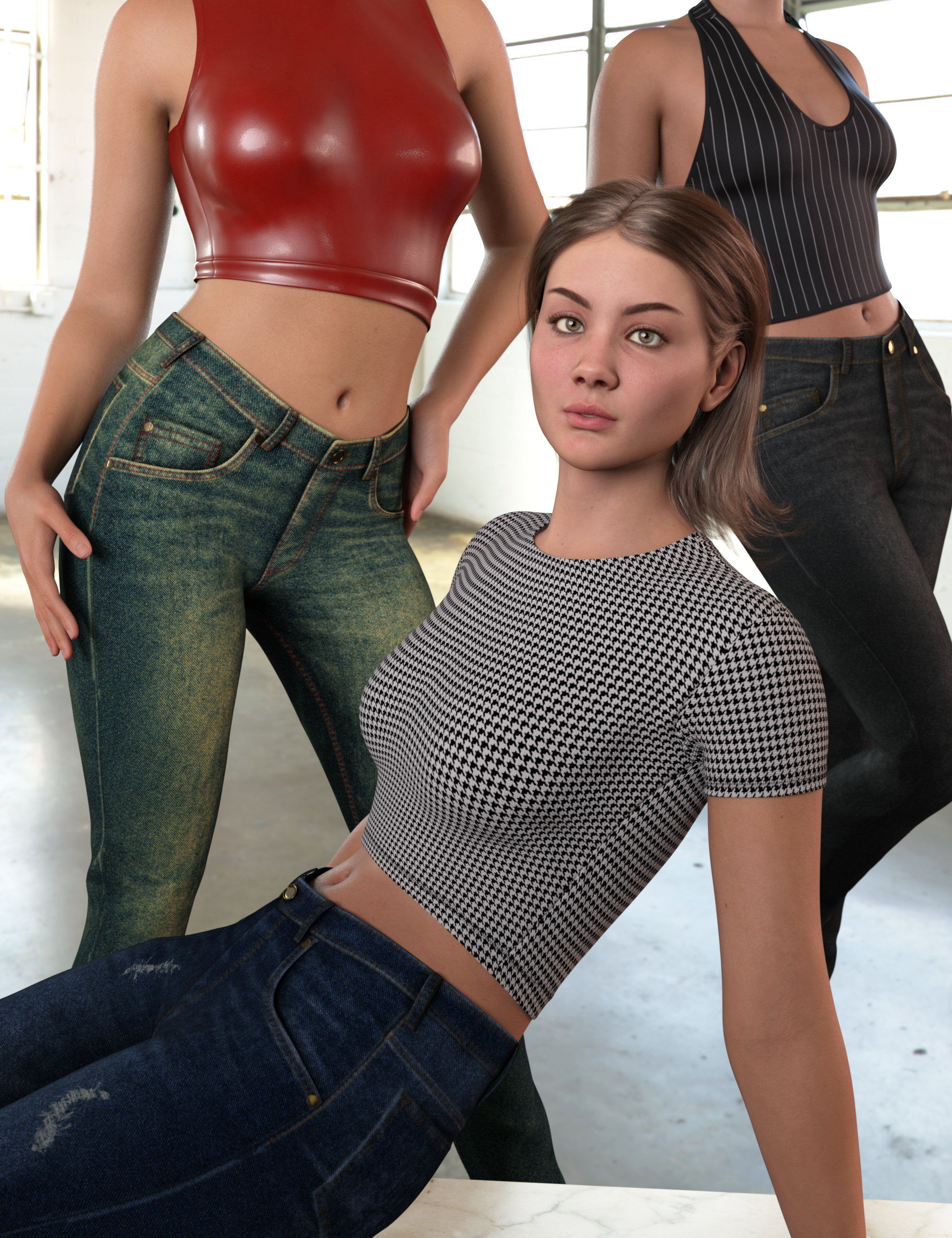 Texture Expansion for 10-in-1 Casual Wardrobe by: outoftouch, 3D Models by Daz 3D