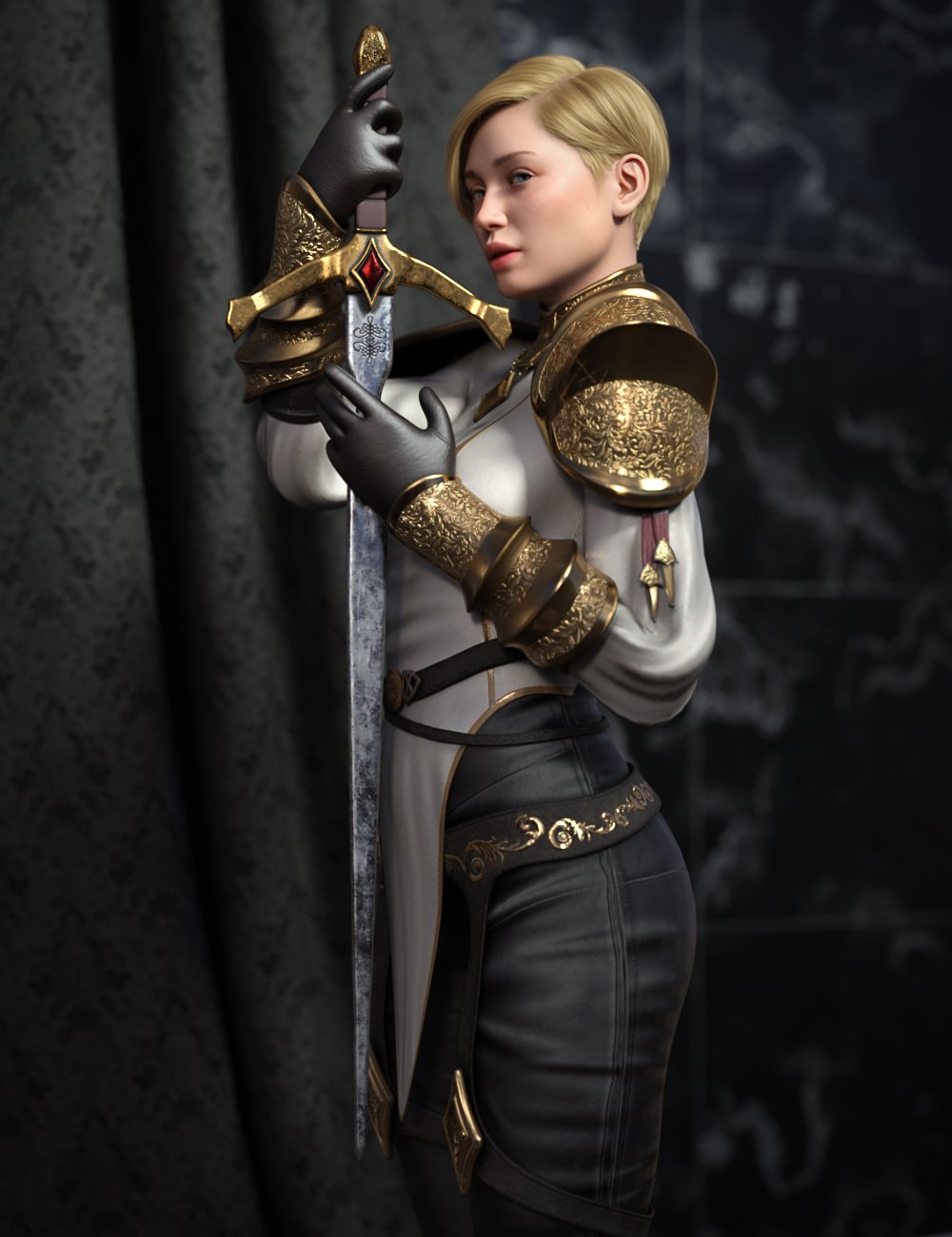 Imperial Cadet Poses Set for Genesis 8 and 8.1 Females by: Val3dartbiuzpharb, 3D Models by Daz 3D