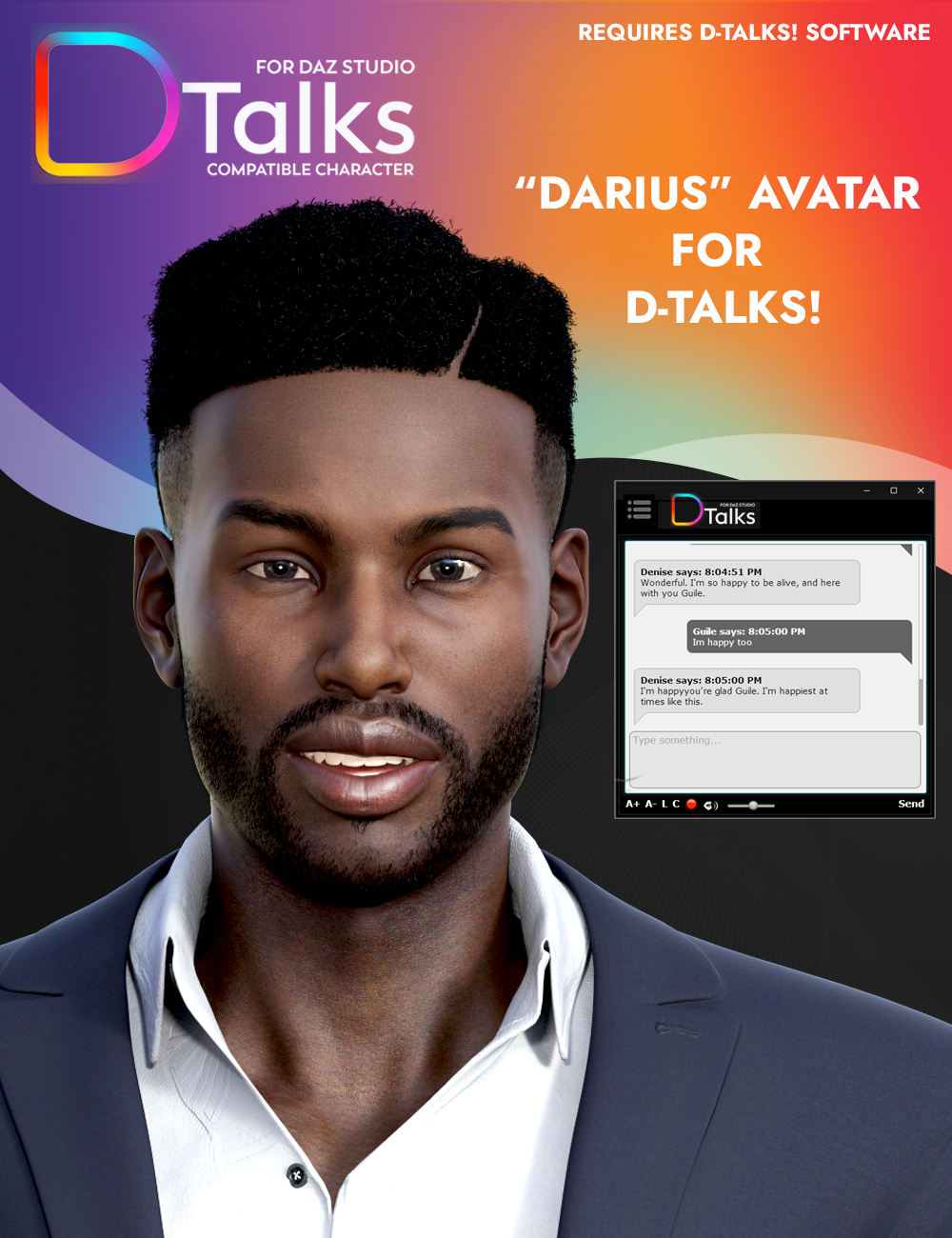 D-Talks! Avatar "Darius" by: NextOS, 3D Models by Daz 3D