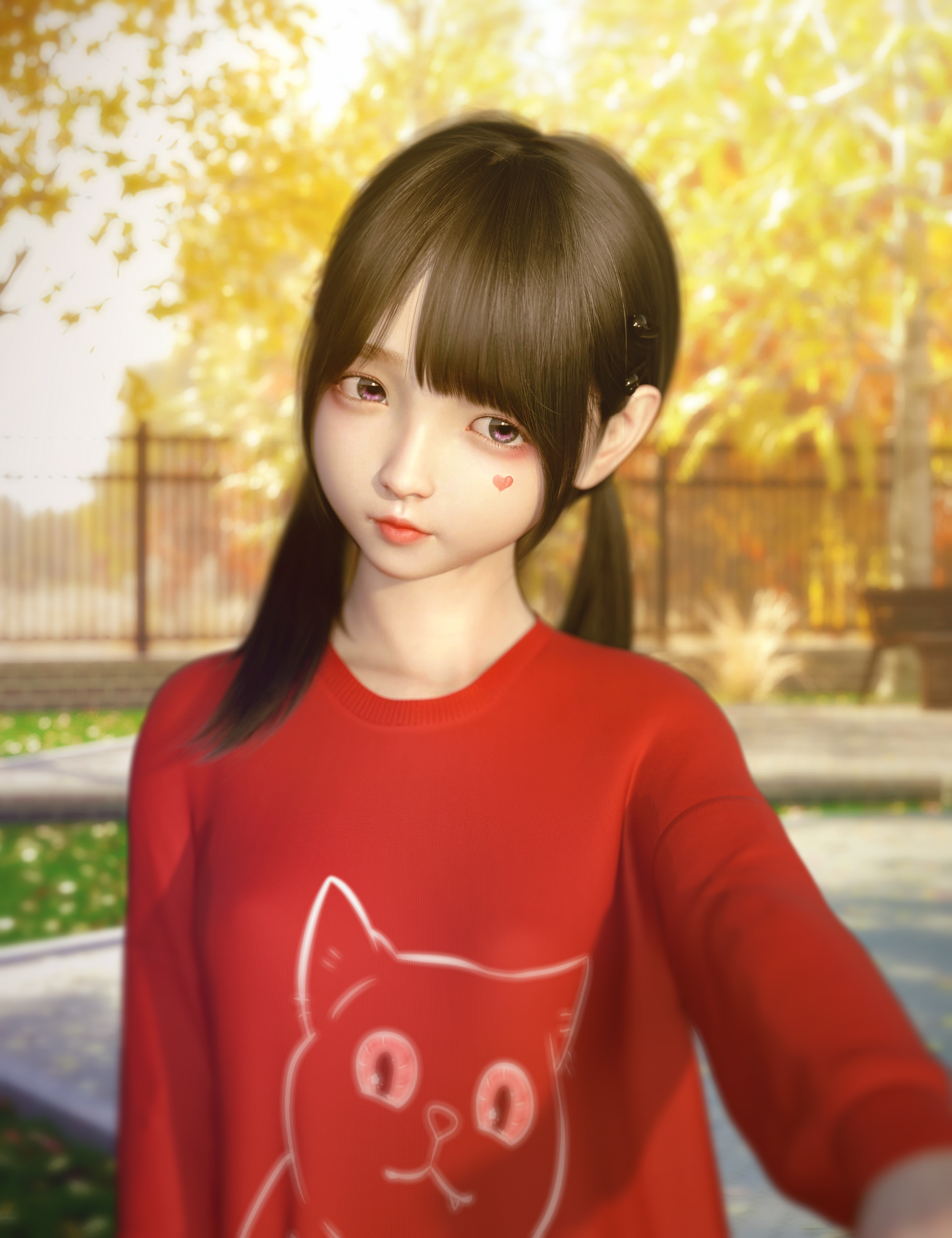 SU Cute Double Ponytail for Genesis 8 and 8.1 Females by: Sue Yee, 3D Models by Daz 3D