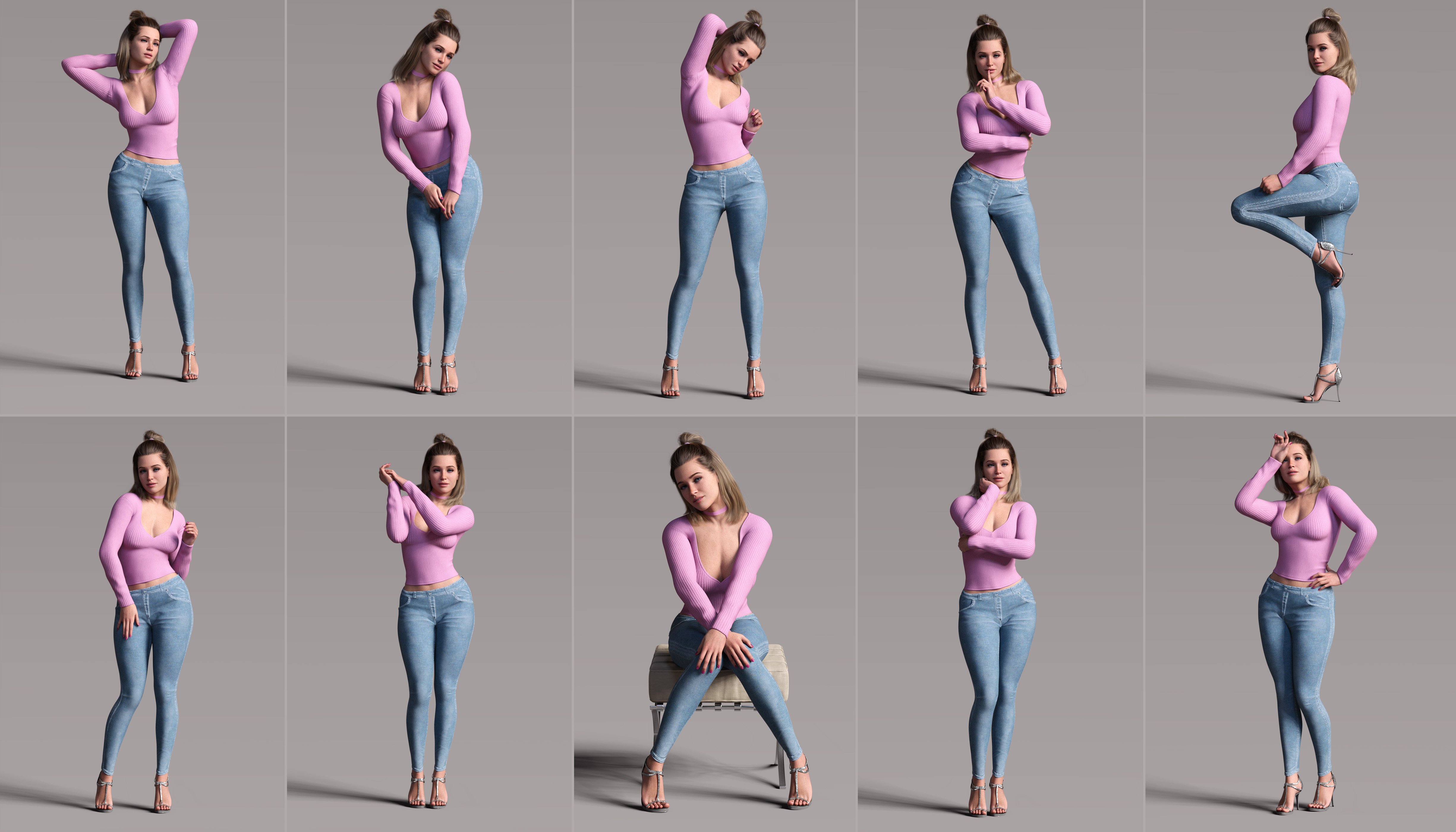 Z Sweet Fashion Pose Mega Set For Genesis 8 Female And Genesis 9 Daz 3d 4553