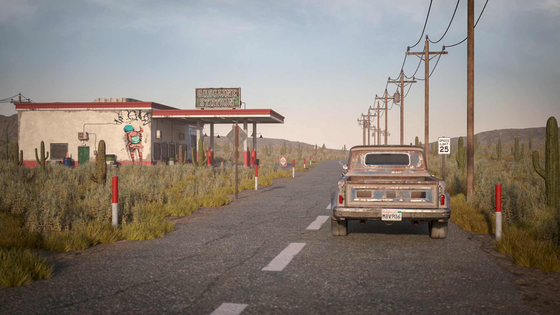 Wild Gas Station Wild Gas Station by: 3dLab, 3D Models by Daz 3D