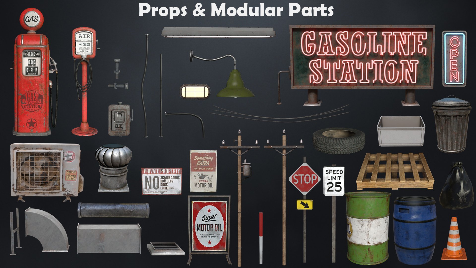 Wild Gas Station Wild Gas Station by: 3dLab, 3D Models by Daz 3D