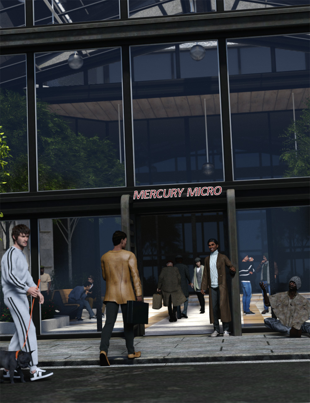 Now-Crowd Billboards - Autumn in the City - Men by: RiverSoft Art, 3D Models by Daz 3D