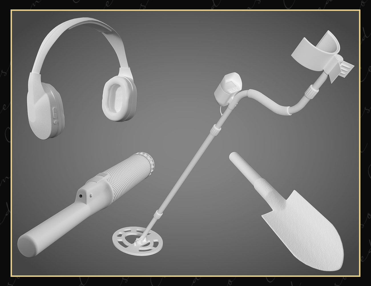 Metal Detecting Props by: Censored, 3D Models by Daz 3D