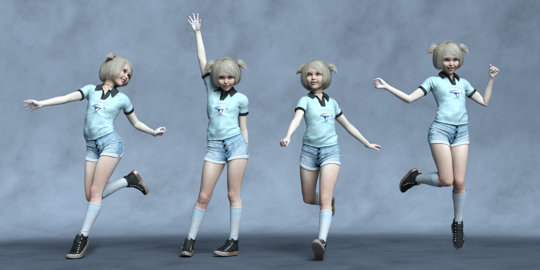 Fashion Kid Poses for Parah by: Ensary, 3D Models by Daz 3D