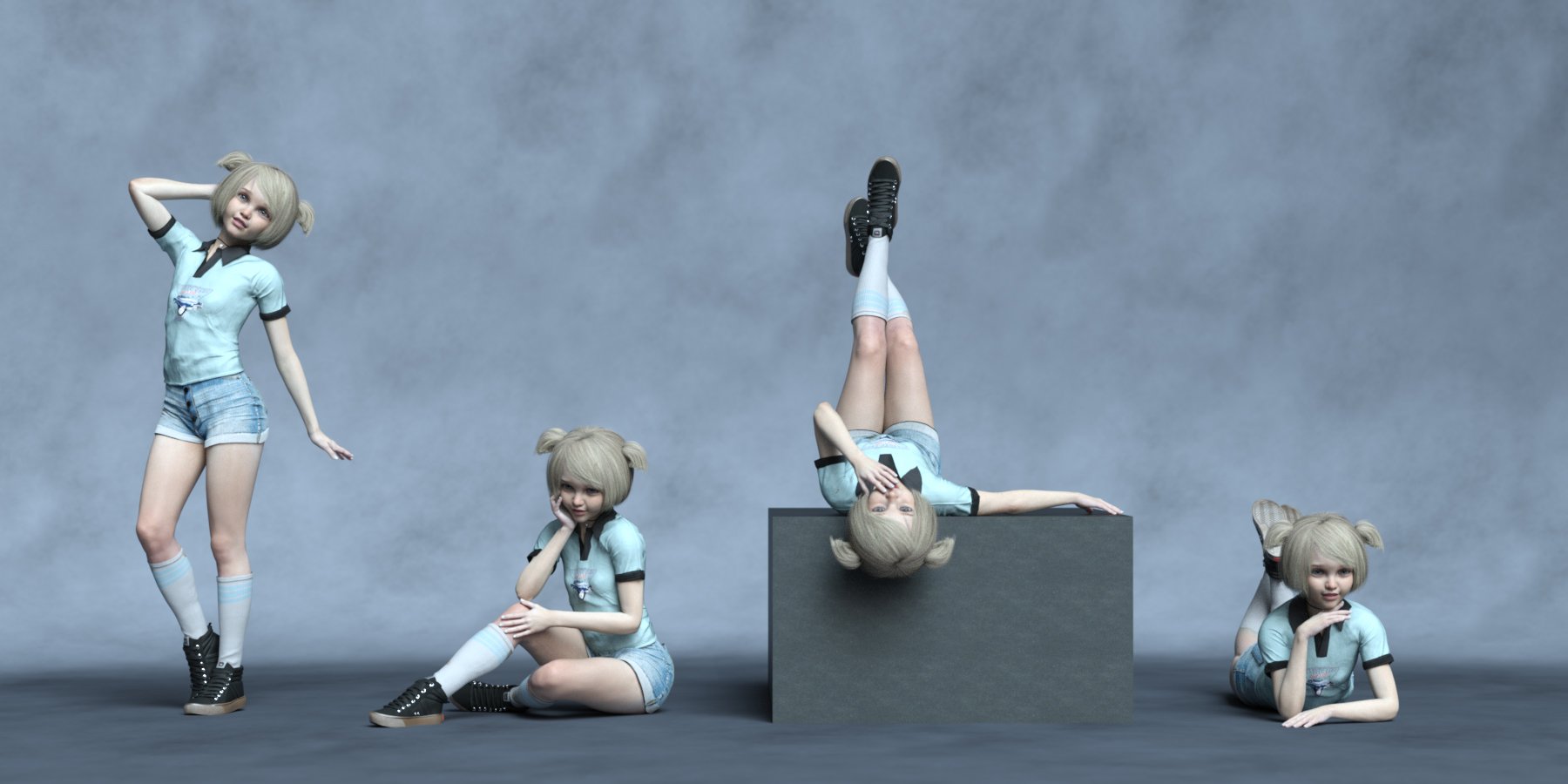 Fashion Kid Poses for Parah Fashion Kid Poses for Parah by: Ensary, 3D Models by Daz 3D
