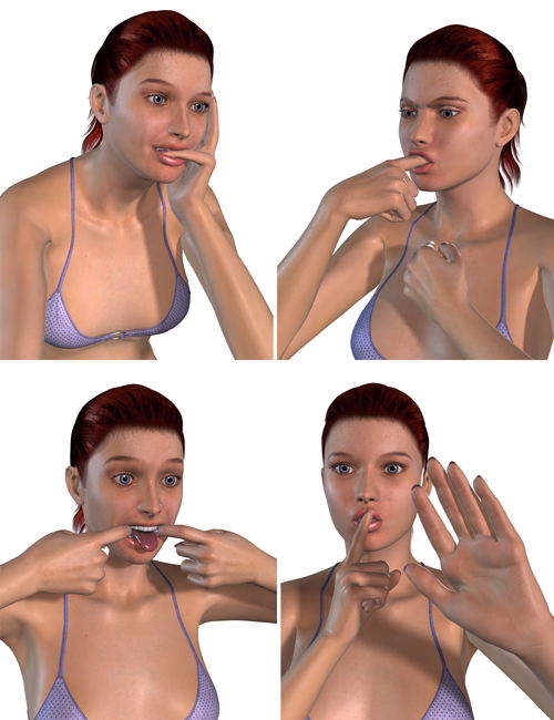 Expressive Action Hand to Mouth by: Don Albert, 3D Models by Daz 3D