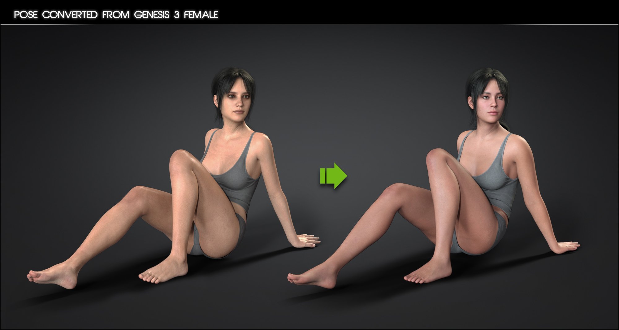 Genesis 3 and 8 to 9 Pose Converter Genesis 3 and 8 to 9 Pose Converter by: Zev0bitwelder, 3D Models by Daz 3D