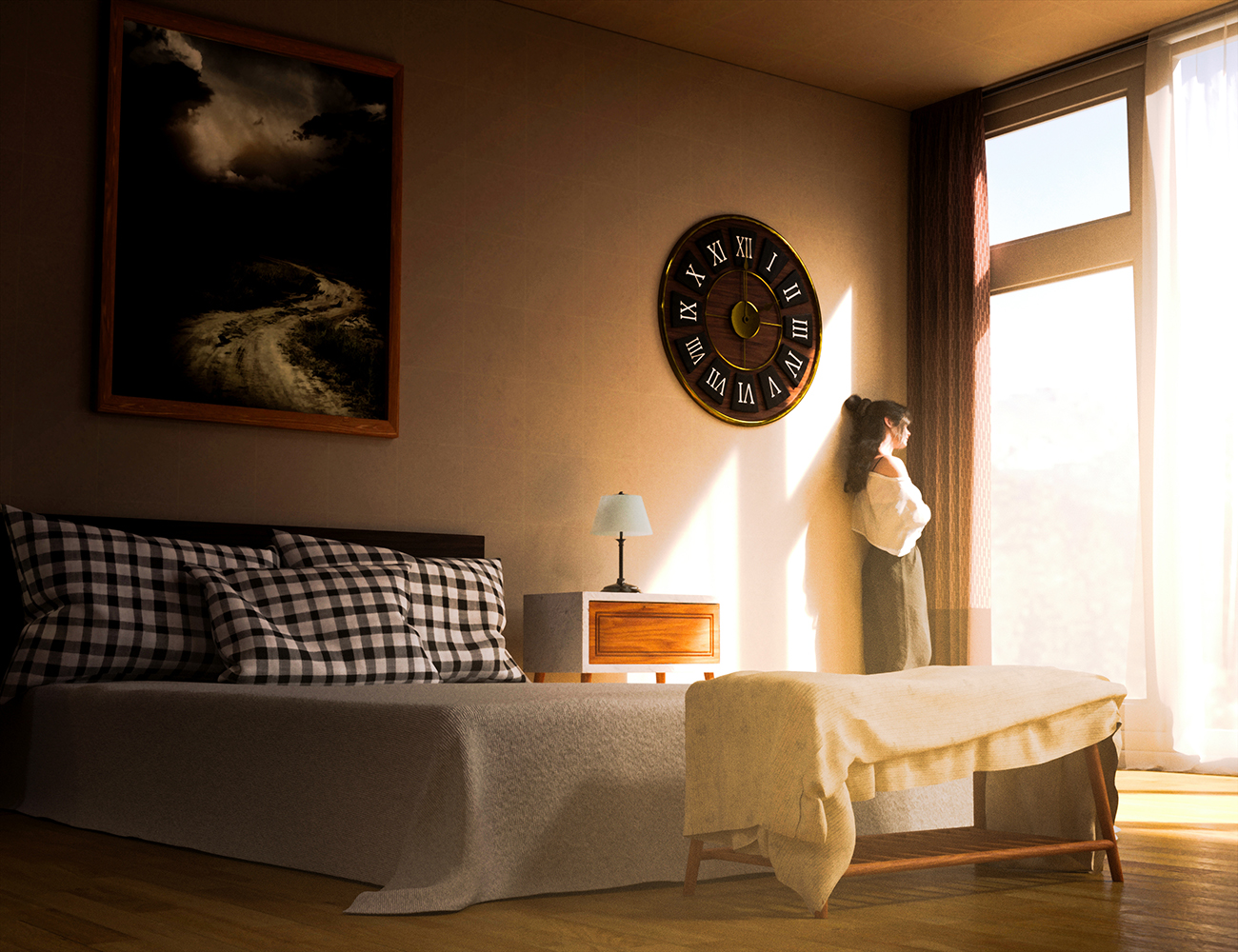 Feng Cozy Bedroom by: Feng, 3D Models by Daz 3D