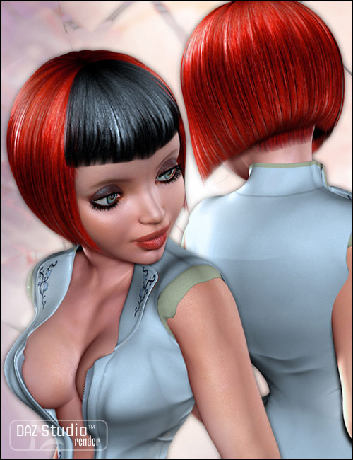 Foxy Hair by: , 3D Models by Daz 3D