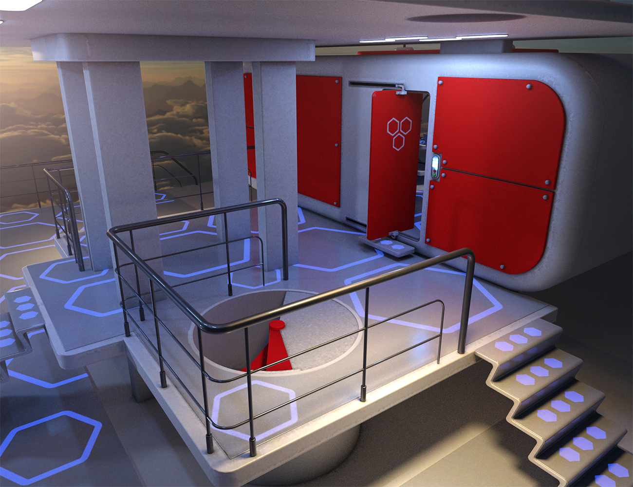 Sci-Fi Outpost and Props Iray Add-On by: Marshian, 3D Models by Daz 3D