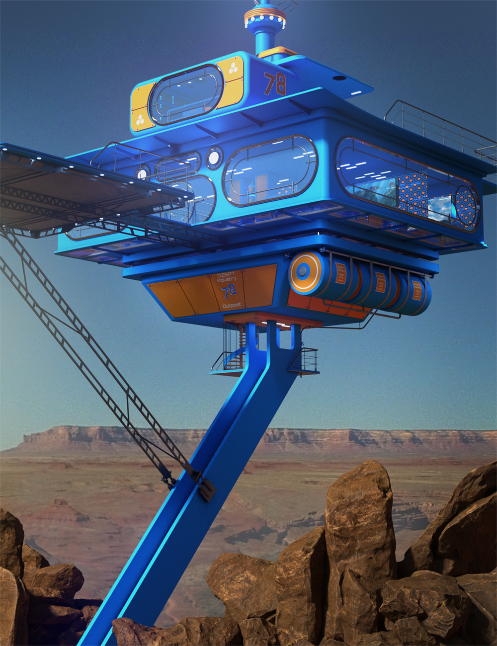 Sci-Fi Outpost and Props Iray Add-On by: Marshian, 3D Models by Daz 3D