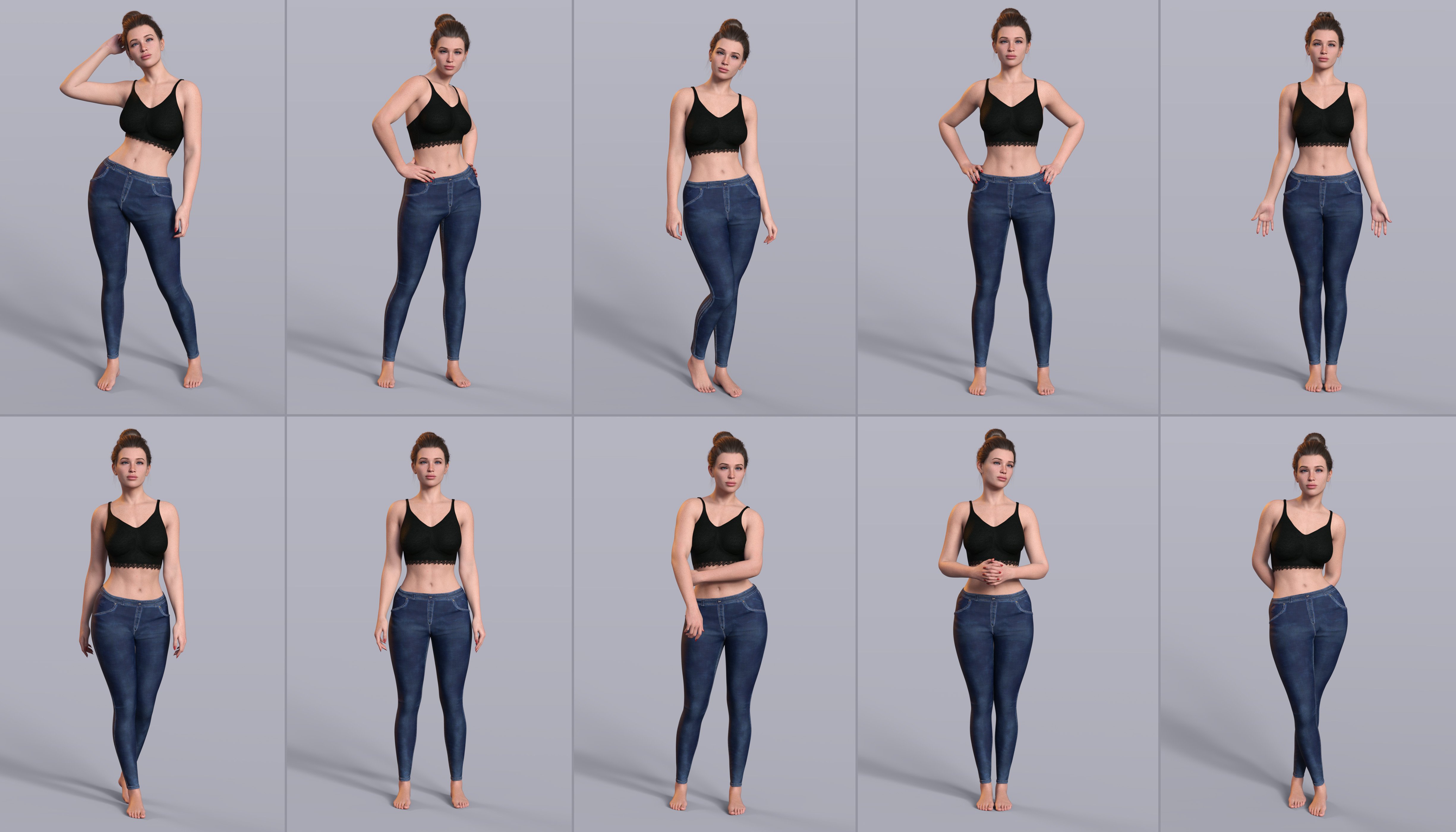 Z Ultimate Standing Pose Variety for Genesis 8 Female and Genesis 9 by: Zeddicuss, 3D Models by Daz 3D