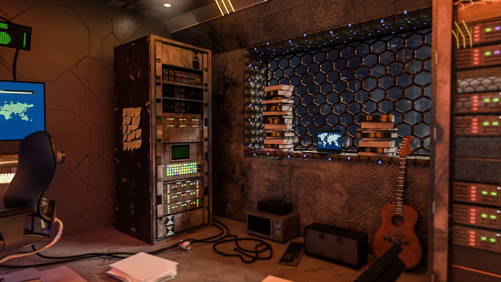 Hackers Room Hackers Room by: clacydarch3d, 3D Models by Daz 3D