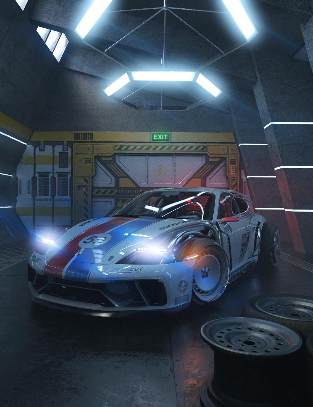 Cyber Garage by: Merlin Studios, 3D Models by Daz 3D