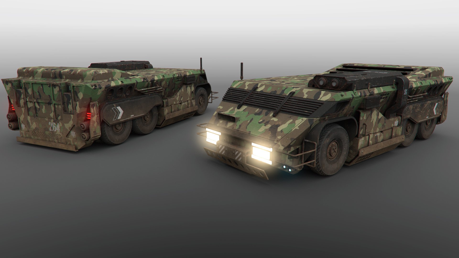 Sci-fi Military Truck | Daz 3D