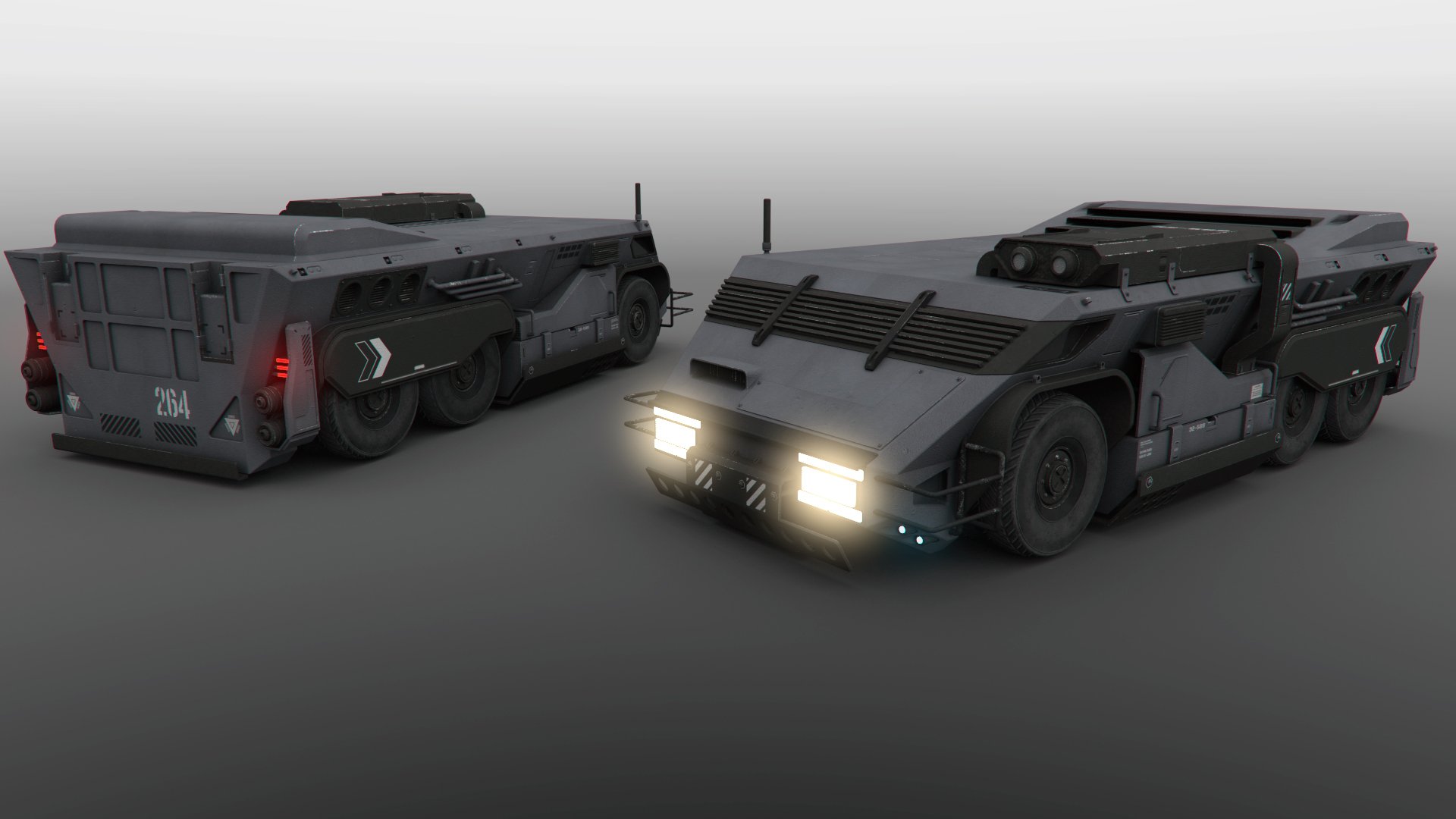 Sci-fi Military Truck | Daz 3D