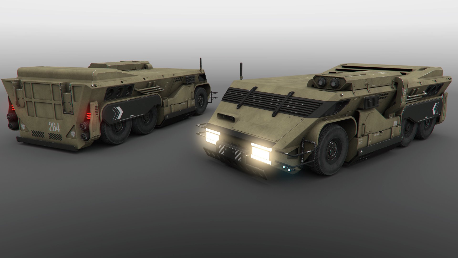 Sci-fi Military Truck | Daz 3D