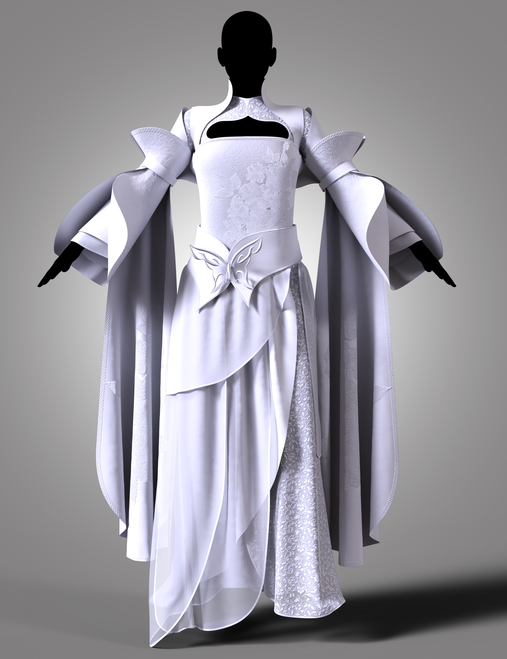 dForce Chinese Hanfu Outfit Textures | Daz 3D