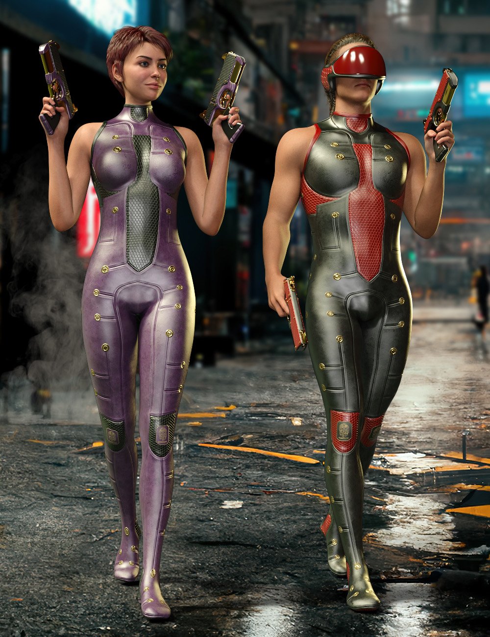 Cyberpunk Enforcer for Genesis 9 by: midnight_stories, 3D Models by Daz 3D