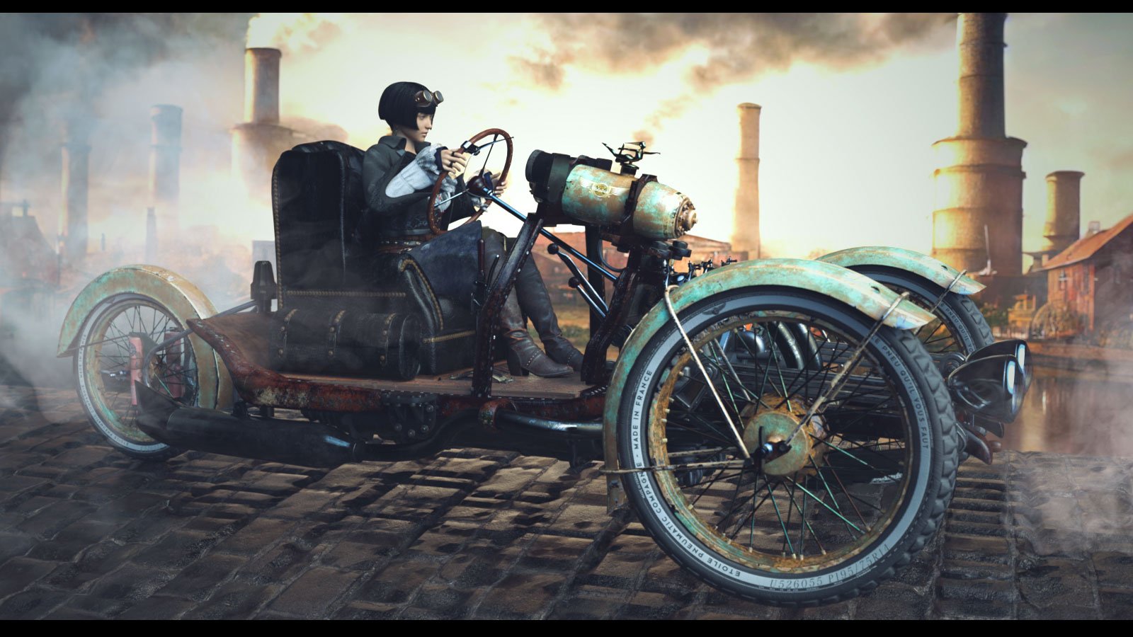 RetroFutur Car RetroFutur Car by: Ansiko, 3D Models by Daz 3D
