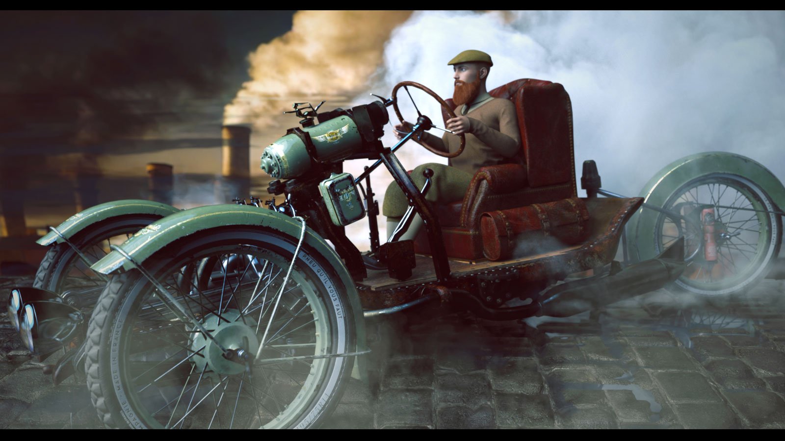RetroFutur Car RetroFutur Car by: Ansiko, 3D Models by Daz 3D