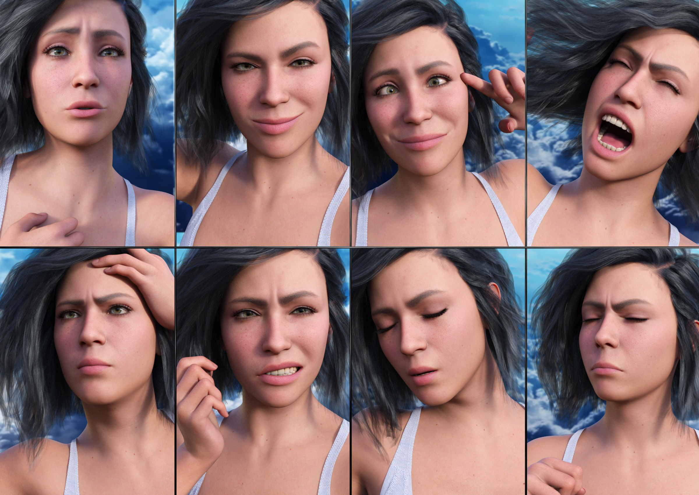 JW Expressive Faces Expressions for Genesis 9 by: JWolf, 3D Models by Daz 3D