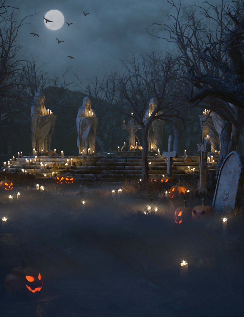 Halloween Forest by: 3dLab, 3D Models by Daz 3D
