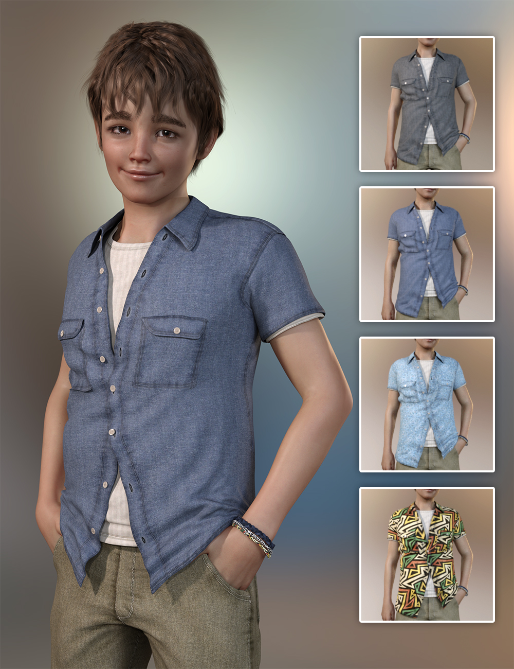 dForce Nelson Clothing for Genesis 8 Males by: 3D Universe, 3D Models by Daz 3D