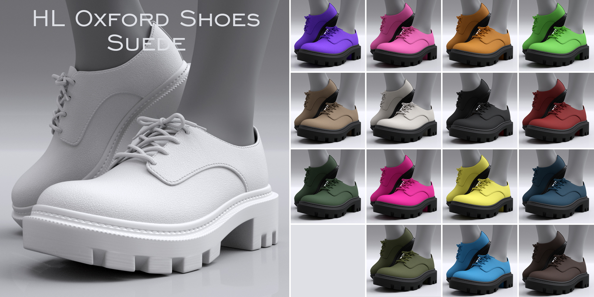 HL Loafers and Oxford Shoes for Genesis 9 | Daz 3D