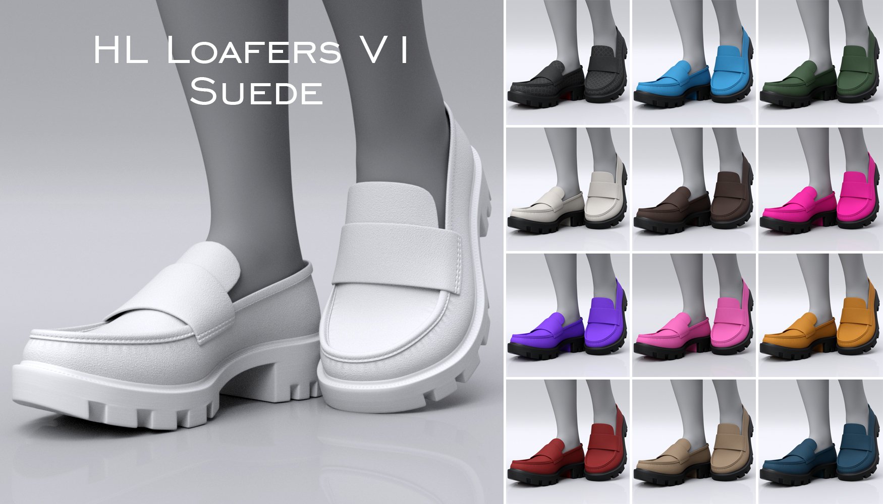 HL Loafers and Oxford Shoes for Genesis 9 | Daz 3D