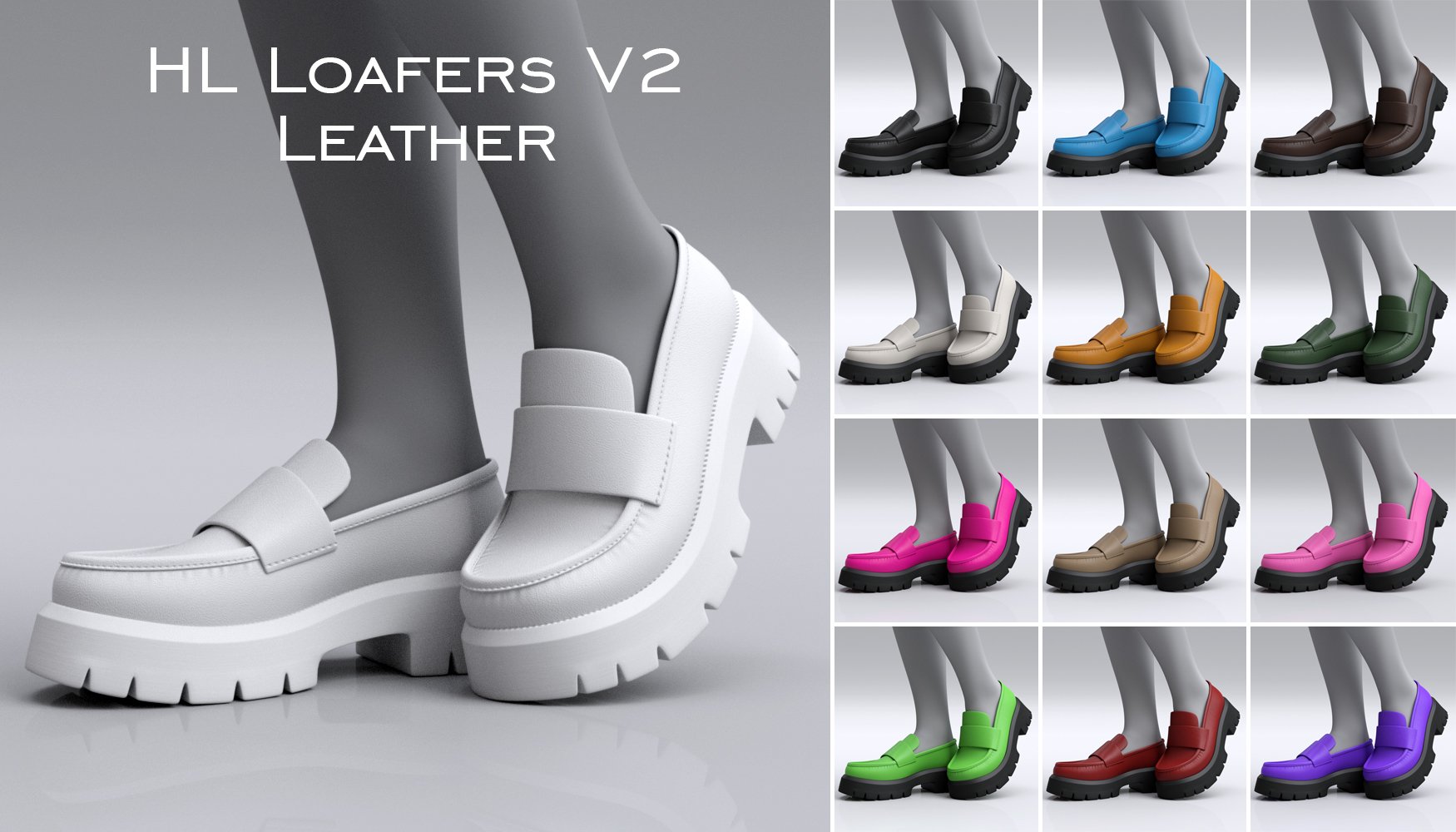 HL Loafers and Oxford Shoes for Genesis 9 | Daz 3D