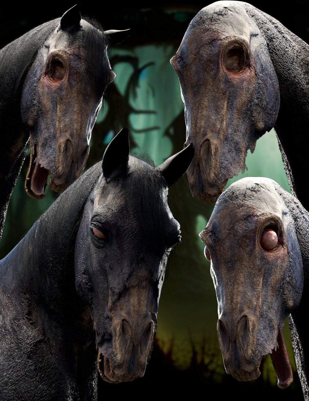 M3D Zombie Horse for Daz Horse 2 | Daz 3D