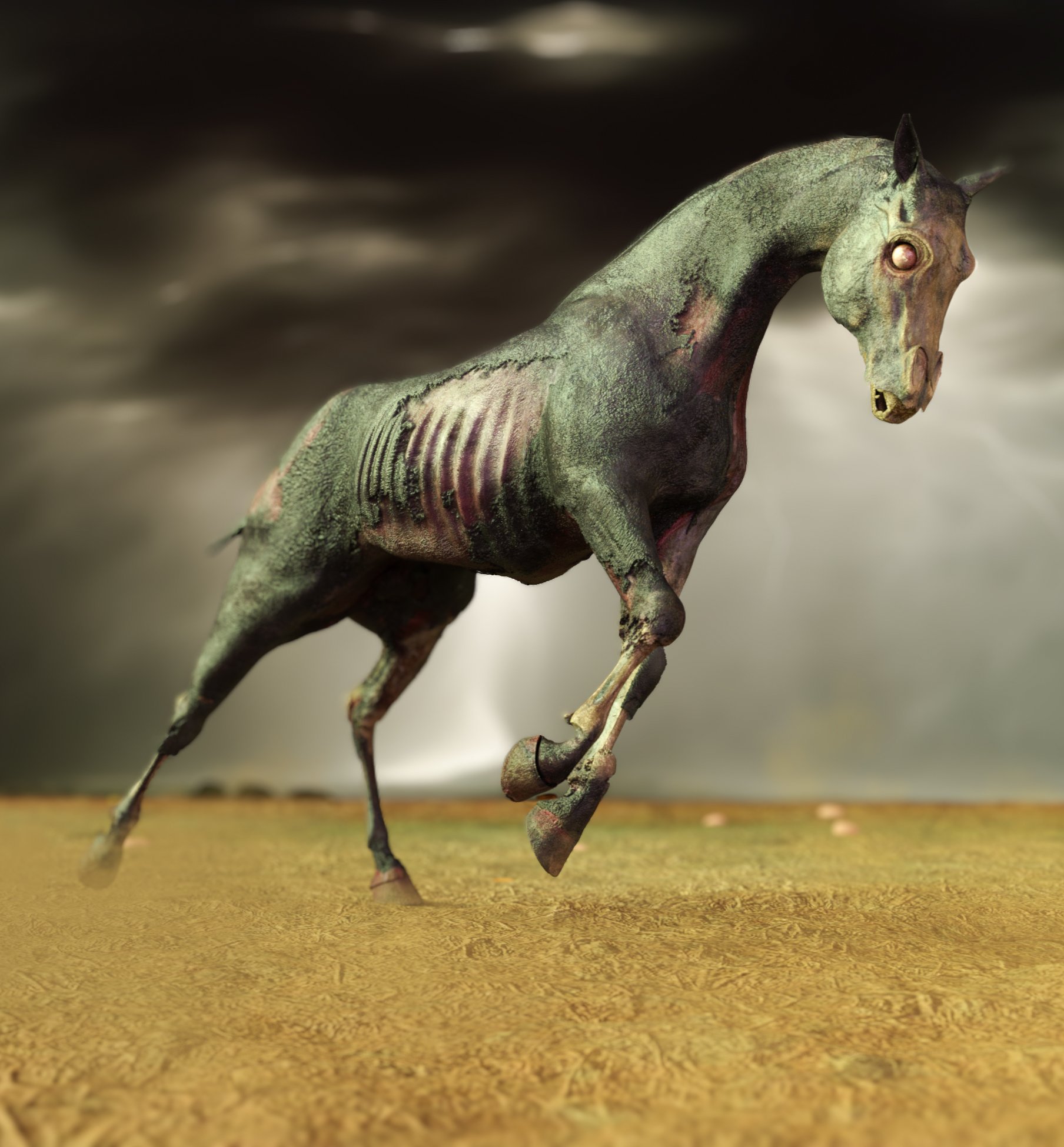 M3D Zombie Horse for Daz Horse 2 | Daz 3D