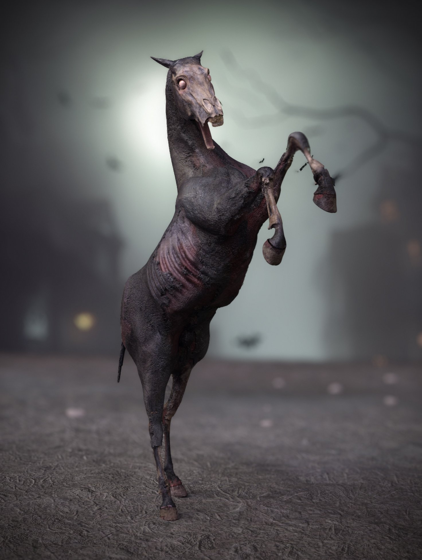 M3D Zombie Horse for Daz Horse 2 Daz 3D