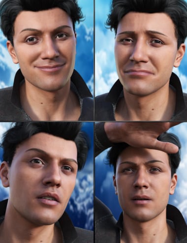 Emotional Expressions for Michael 9 by: JWolf, 3D Models by Daz 3D