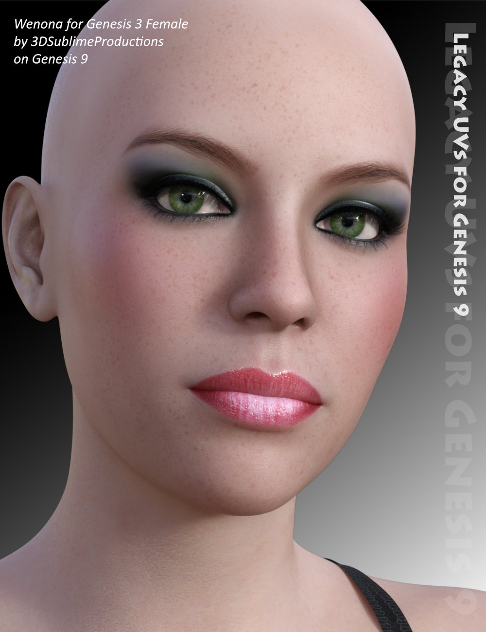 Legacy UVs for Genesis 9: Genesis 3, 8, and 8.1 Female by: Cayman Studios, 3D Models by Daz 3D