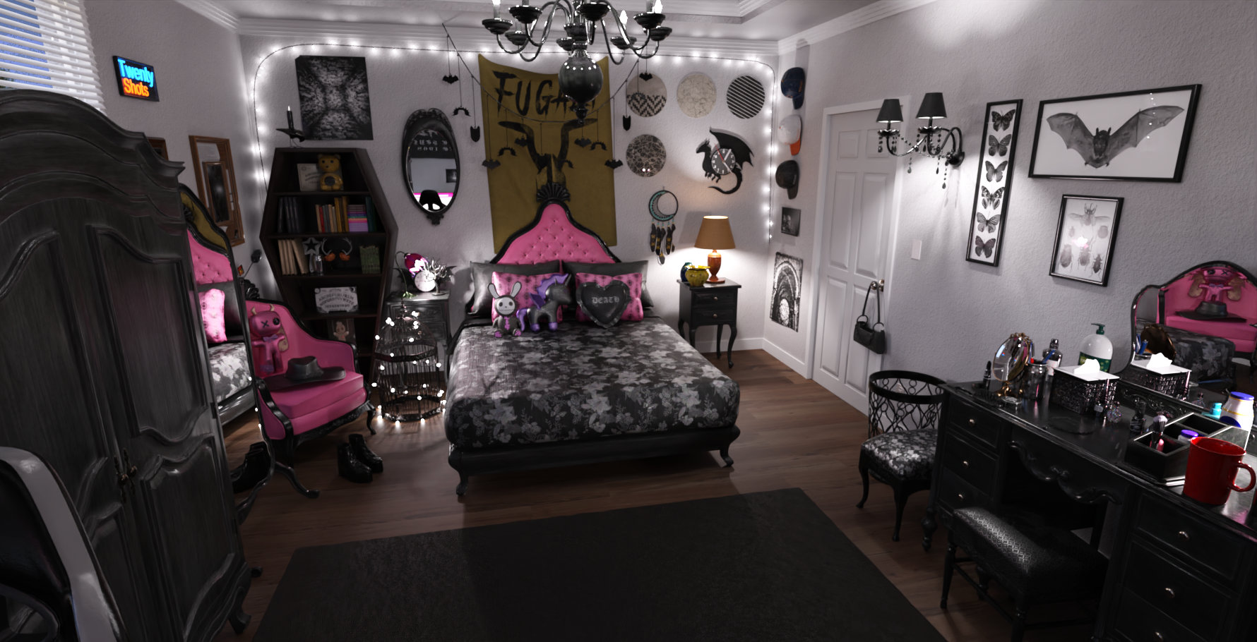 FG Female Gothic Style Room | Daz 3D
