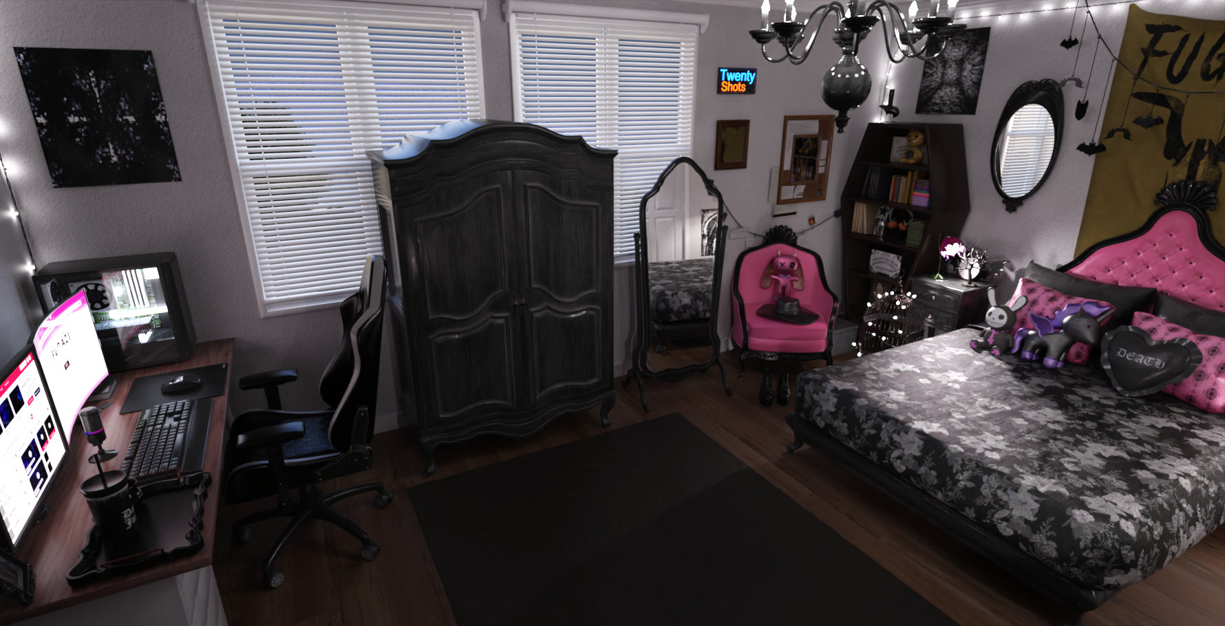 Fg Female Gothic Style Room Daz 3d