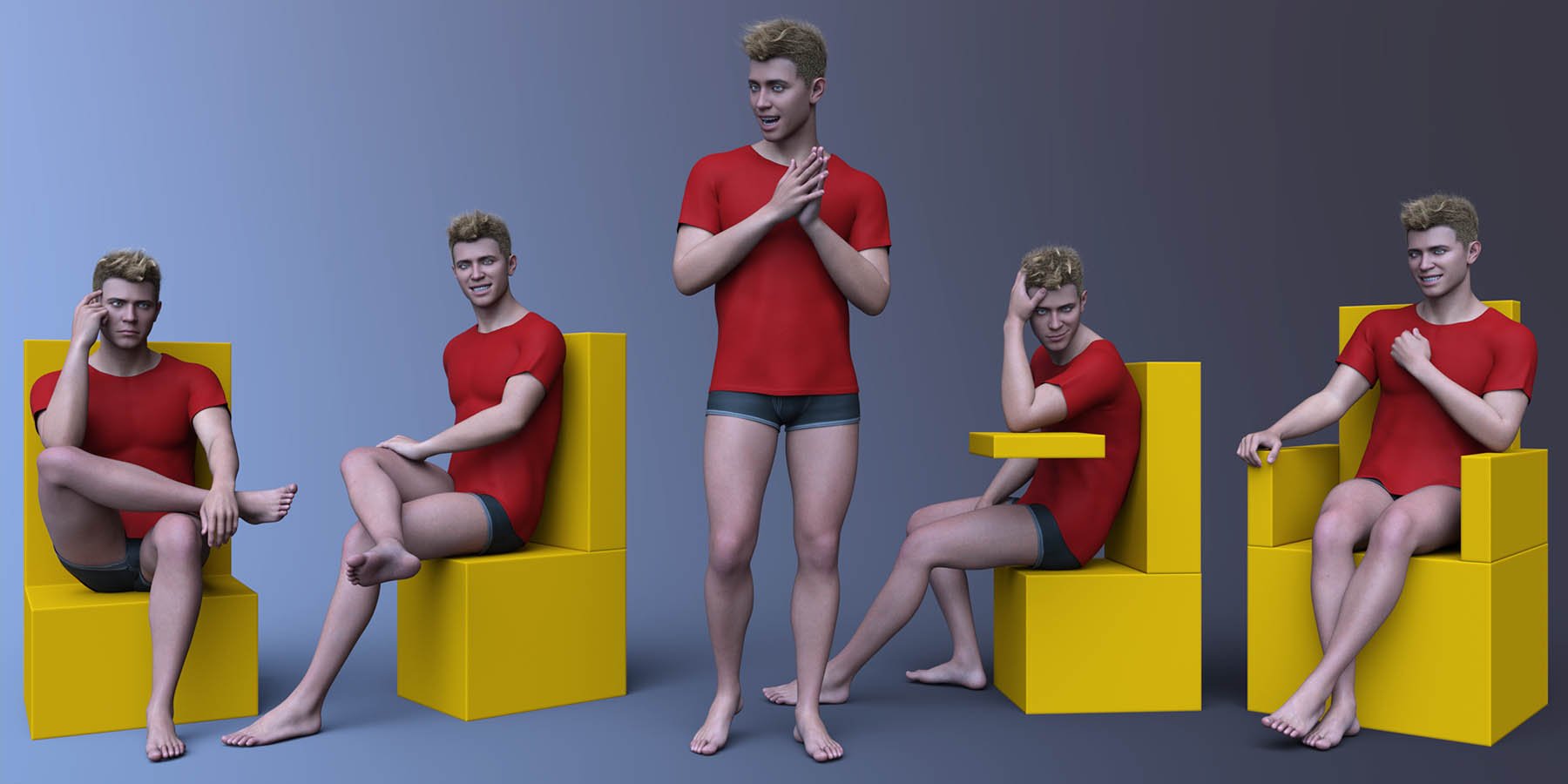 CDI Casual Poses for Genesis 9 CDI Casual Poses for Genesis 9 by: Capsces Digital Ink, 3D Models by Daz 3D