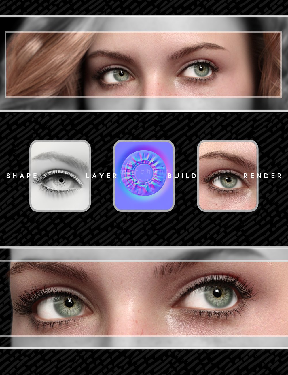 Natural Eyes 9 Merchant Resource for Genesis 9 by: chevybabe25, 3D Models by Daz 3D